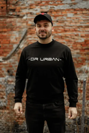 Crna DR Urban majica dugi rukav unisex